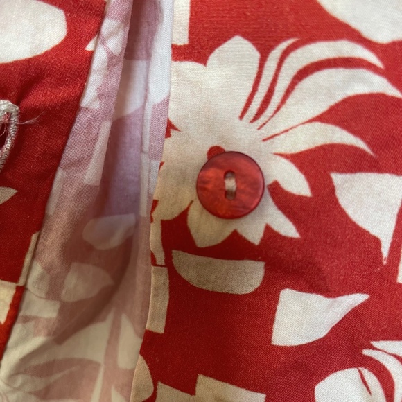 Cotélac Women's Collar Short Sleeves Button Down Shirt Red Size 3. - Picture 7 of 9